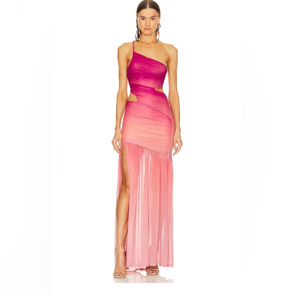 Michael Costello Pink Asymmetrical Dress